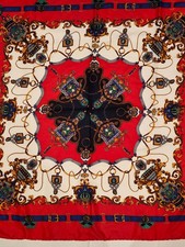 French 100 Silk Scarf Large 34x34 Made in France NEW