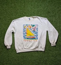 Vintage 90s Russell Athletic Mens 2XL Crewneck Sweatshirt USA Rehoboth Sailing 