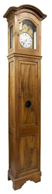 Antique Clock, Standing, Longcase, French Fruitwood Morbier, 1800s, Gorgeous!