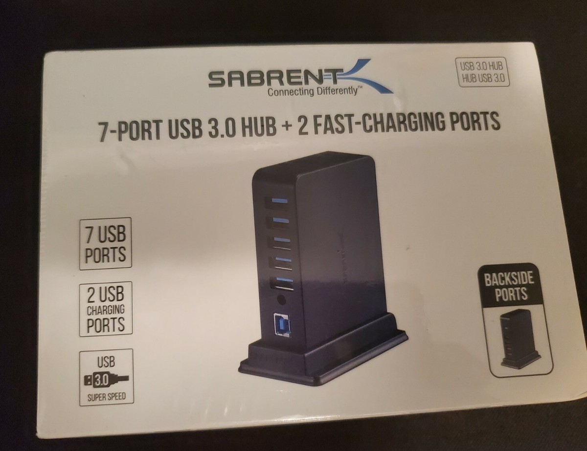 Port USB HUB fast Charging Ports w/ 12V/4A PWR Adapter Sabrent  HB-U930