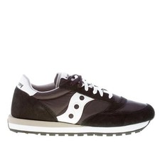 SAUCONY scarpe uomo Sneaker Jazz camoscio tessuto nero e pelle bianca