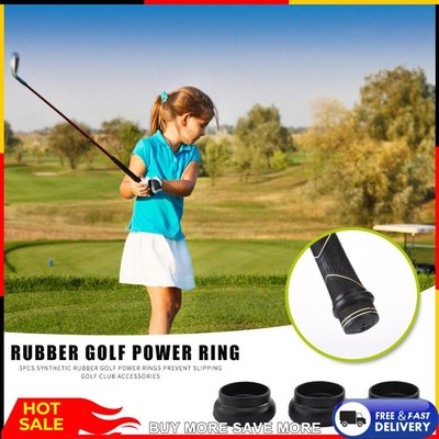3pcs Synthetic Rubber Golf Power Rings Prevent Slipping Golf Accessories