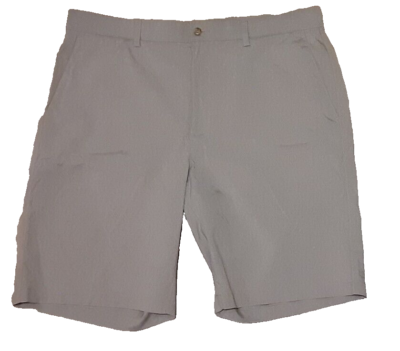 Men's PGA Tour Golf Shorts Tan Brown Khaki Flat Front Men's Size 38 EUC