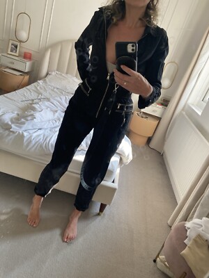 BNWT River Island Women's Black Utility Boiler Jumpsuit UK 8CG