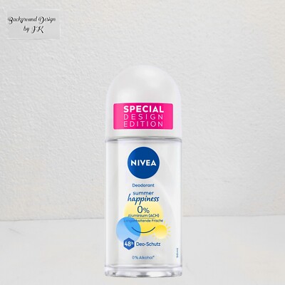 50ml Nivea Fresh Summer happiness Deodorant Roll On 0% Aluminium Roller 48h