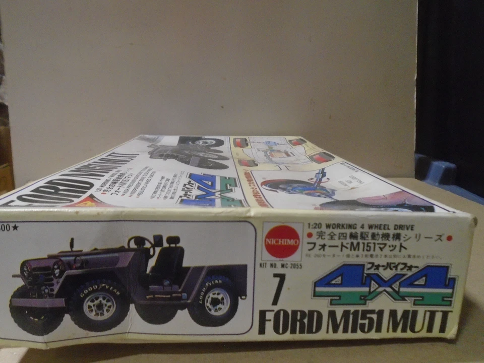 VINTAGE NICHIMO #MC-2055 1/20 SCALE 4X4 FORD M151 MUTT MINT IN BOX - Image 3 of 4