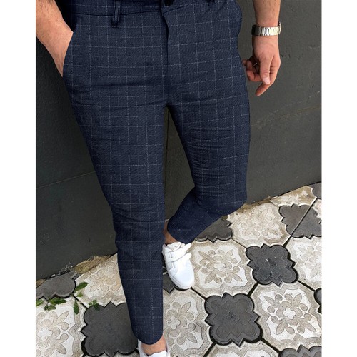 Mens Fashion Business Casual Grid 