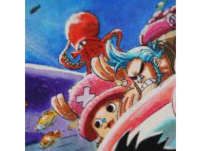 Limited to 20 copies ONE PIECE Underwater Ruins Original Art a08