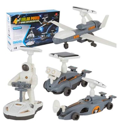 4-in-1 Science Experiment Solar Robot Toy DIY Building Powered Learning Tool
