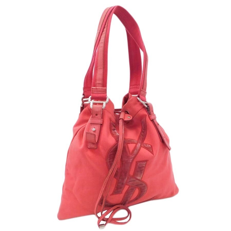 Borsa a mano Saint Laurent tote borsetta YSL Cassandra tela velluto rosa autentica