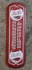 Vintage Pepsi Cola Ad Thermometer Metal Tin Sign Red Bottle Cap 27" x 8" #44