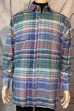 Polo Ralph Lauren Plaid Button Shirt Men XLT No Pony Logo 