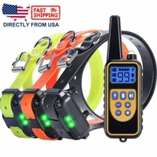 Dog Shock Training Collar Rechargeable Remote Control Waterproof IP67 875 Yards