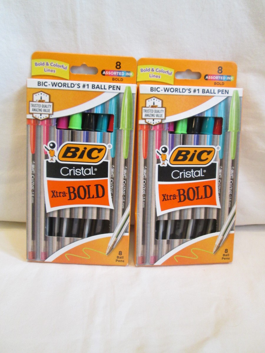 Bic Cristal Xtra Bold Ballpoint Pens Assorted Colors