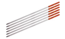 Stainless Steel Wood Handle BBQ Skewers for kebob Kebab Turkish Grill Koubideh