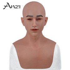 Silicone Realistic Handsome Young Man Mask Head Masks for Crossdresser Cosplay
