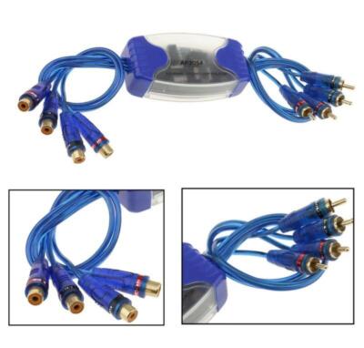 Car Stereo Suppressor Ground Loop Isolator 4 Channel RCA Audio Noise Hum Filter
