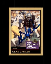 Gene Upshaw Signed 1991 Enor Hall of Fame Oakland Raiders Autograph