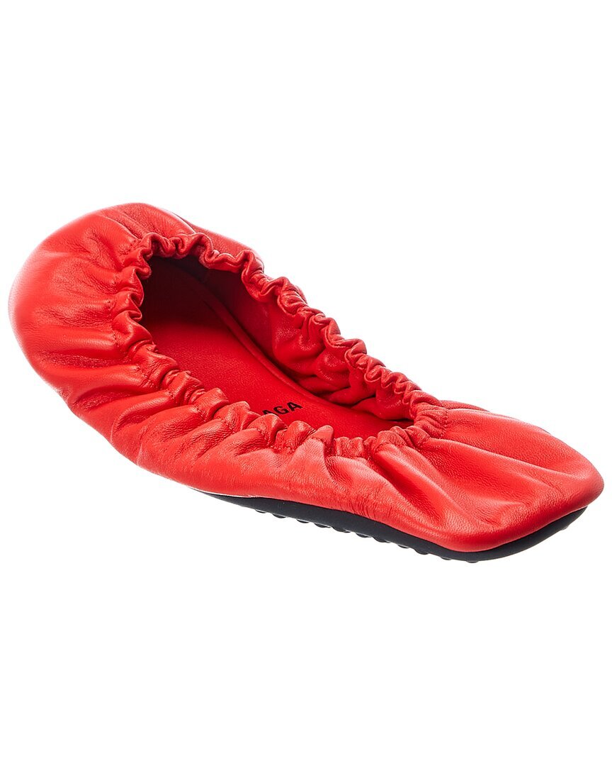 Balenciaga Tug Кожаная балетка на плоской подошве женская красная 39 65290₽