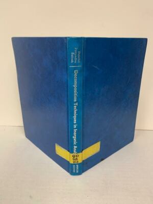 DECOMPOSITION TECHNIQUES IN INORGANIC ANALYSIS-1968 1ST EN VERSION-VG