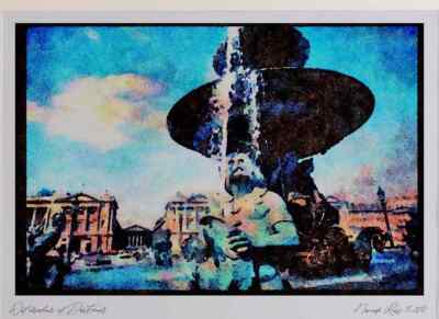 Paris 223050 Fountain Place De La Concorde Paris A4 Aquarelldruck