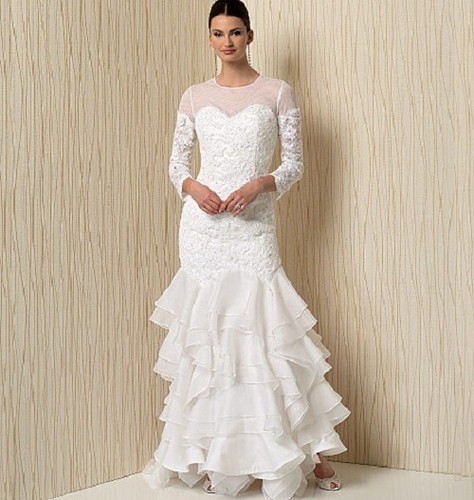 VOGUE SEWING PATTERN 1495 MISSES 6-14 FITTED PRINCESS SEAM WEDDING EVENING GOWN - Picture 3 of 8