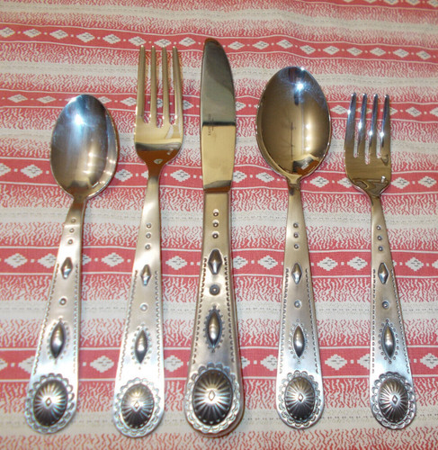 Ralph Lauren Southwest Carsen Concho Stainless 18/10 Flatware 5 Pc