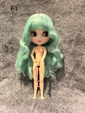 Gorgeous DBS Factory Blythe jointed doll White skin long Aqua / green hair