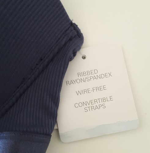 Tranquil & True Womens Size 1X Wire-Free Bra Ribbed Convertible Straps Purple - Picture 5 of 7