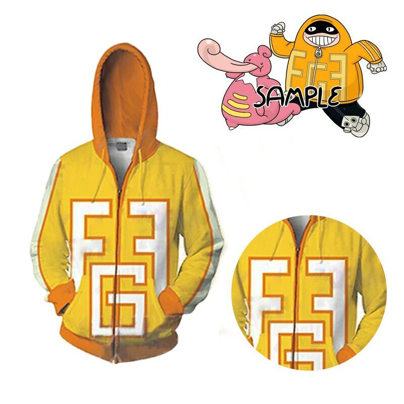 My Boku No Hero Academia Fatgum Yellow Hoodie Pullover Sweater Costume