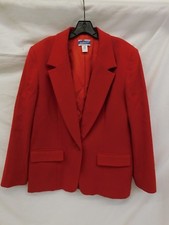 PENDLETON RED WOOL BLAZER JACKET WOMEN'S SIZE 12