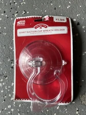 Holiday Time Suction Cup Wreath Holder Hold up to 10 Pounds New