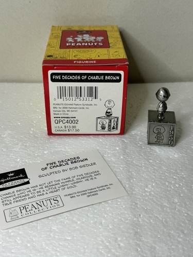 2000 Hallmark Peanuts Gallery Five Decades of Charlie Brown Figurine - Picture 3 of 3