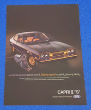 1976 Lincoln-mercury Capri Ii S Ohc Engine Original Color Print Ad Ford Black