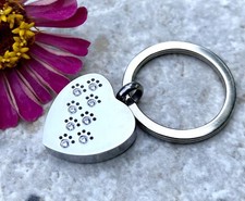 Pet Cremation Pendant Urn Keychain 1" Key Ring for Ashes Dog Cat Paw Print Heart
