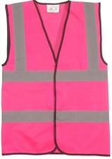 Hot Pink Hi Vis Vest Reflective Visibility Sport Riding Hen Party Safety Jacket