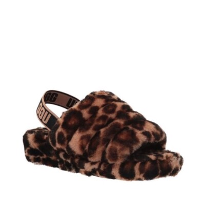 NEW UGG Fluff Yeah Slide Panther Print Slipper 1120903-BTC