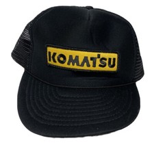 Vintage 80s Komatsu Foam Mesh SnapBack Otto Hat Patch