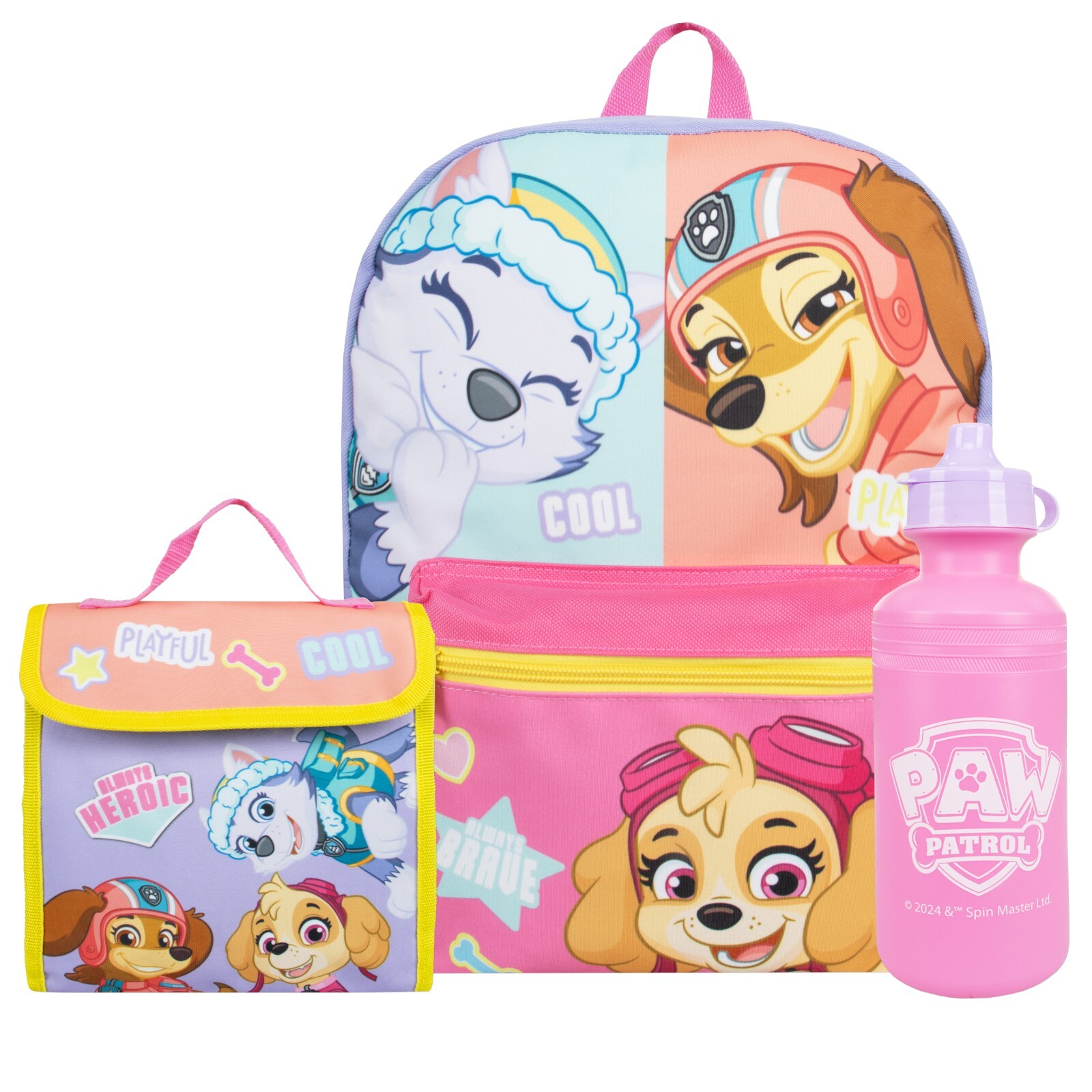PAW Patrol Backpack 3 Piece Set | Skye Girls School Bag,  Lunch Bag And Bottle