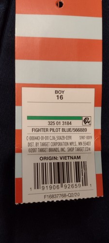 New Uniform Pants Boys Size 16 30x30 Straight Leg Adjustable Waist Navy CAT JACK - Picture 16 of 18