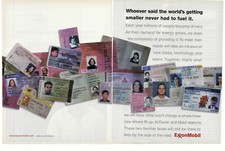 2000 ExxonMobil Worlds Getting Smaller Vintage Original Magazine Print Ad/Poster