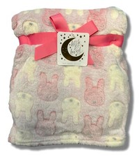 BLANKET PLUSH - LITTLE  LOVED GIRLS 223 - BUNNY PINK - BABY TODDLER CRIB BED