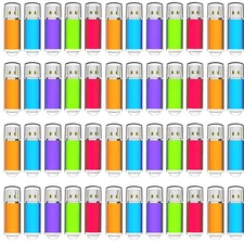 Wholesale USB 2.0 5/10/100PCS 1GB 2GB 4GB 8GB 16GB 32GB 64GB Flash Drives Memory