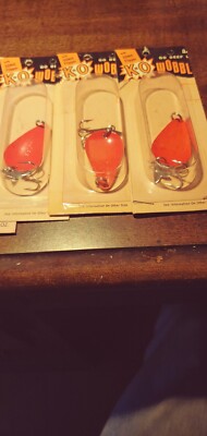 Three 1/2 OZ K O.Wobblers Orange & Three Kastmaster 1/2 OZ Silver Lures