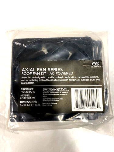 AC Infinity AXIAL 1238W, Muffin-Lüfter, 120 V AC 120 mm x 38 mm High Speed, zum Selbermachen... - Bild 1 von 2