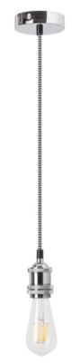 Rabalux 1418 Pendelleuchte 1 Spot Fixy, E27, silber, rund, Industriell, ø100mm