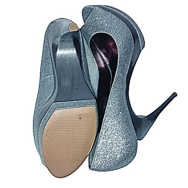 Bakers silver glitter platform pumps - image 7