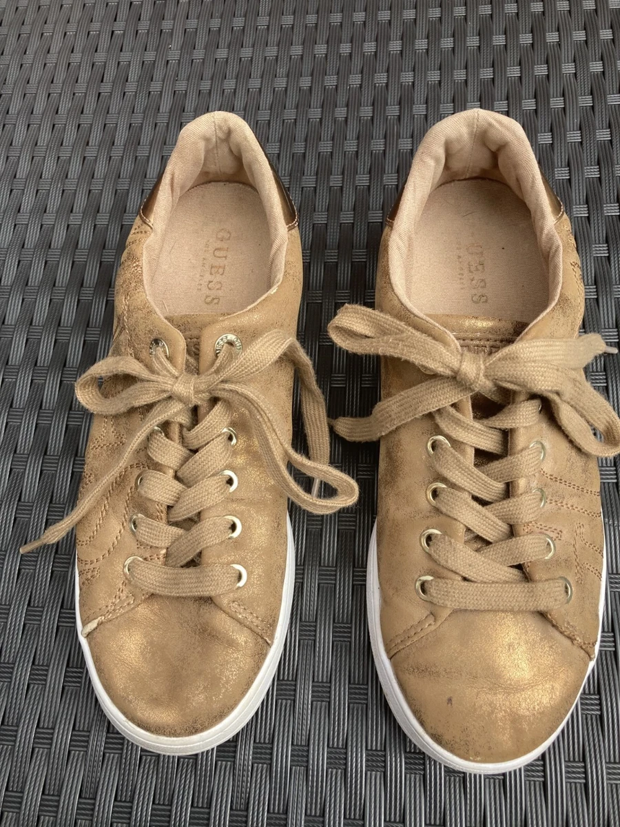 Ladies gold hotsell coloured trainers