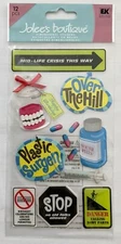RARE Jolee's Over The Hill Birthday Scrapbooking Stickers