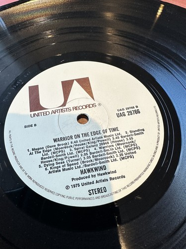 HAWKWIND ‘ Warrior On The Edge Of Time 1975 UK EX VINYL LP A1U / B1U matrices - Picture 8 of 9